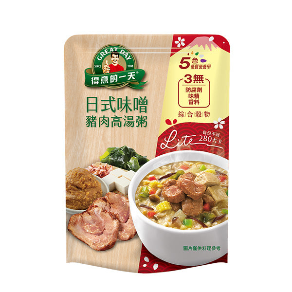 【得意的一天】日式豬肉高湯粥350G/包✔️三無添加✔️熬製高湯底✔️真材實料