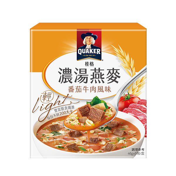 【桂格】濃湯燕麥-番茄牛肉風味46gx5包/盒