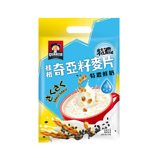 【桂格】奇亞籽麥片-特濃鮮奶減糖28gx10包/袋