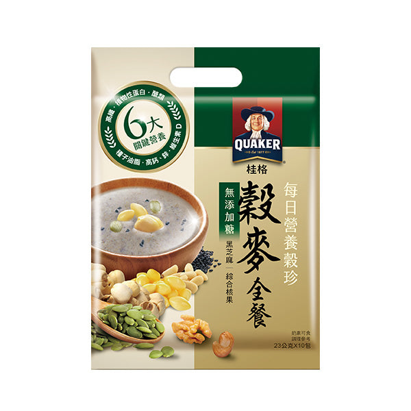 【桂格】營養穀珍麥片穀麥全餐-無糖 1袋組/2袋組 (23gx10包/袋)