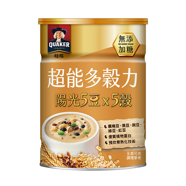 【桂格】超能多穀力陽光5豆x5穀-無添加糖390g/罐