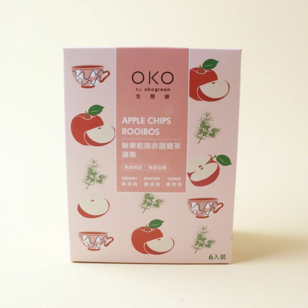 ⚡特惠58折⚡【OKO生態綠】蘋果片鮮果乾南非國寶茶（3g x 6入）(效期2024/06/26)