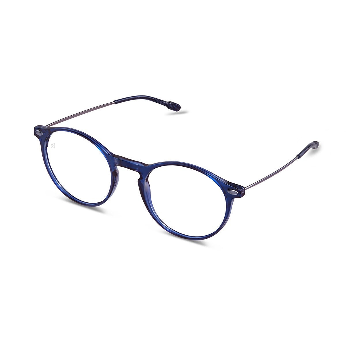🔥快閃9折🔥法國NOOZ時尚造型老花眼鏡-鏡腳便攜款(橢圓)-深藍色（度數：100度/150度/200度/250度/300度）