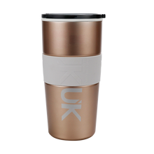 IKUK咖啡牛奶陶瓷保溫杯-600ml（玫瑰金）