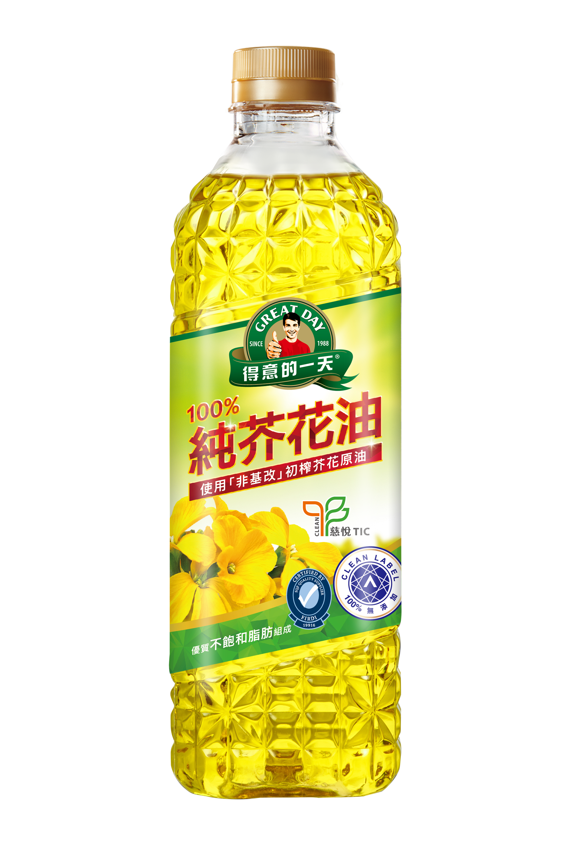 【得意的一天】純芥花油1L/瓶
