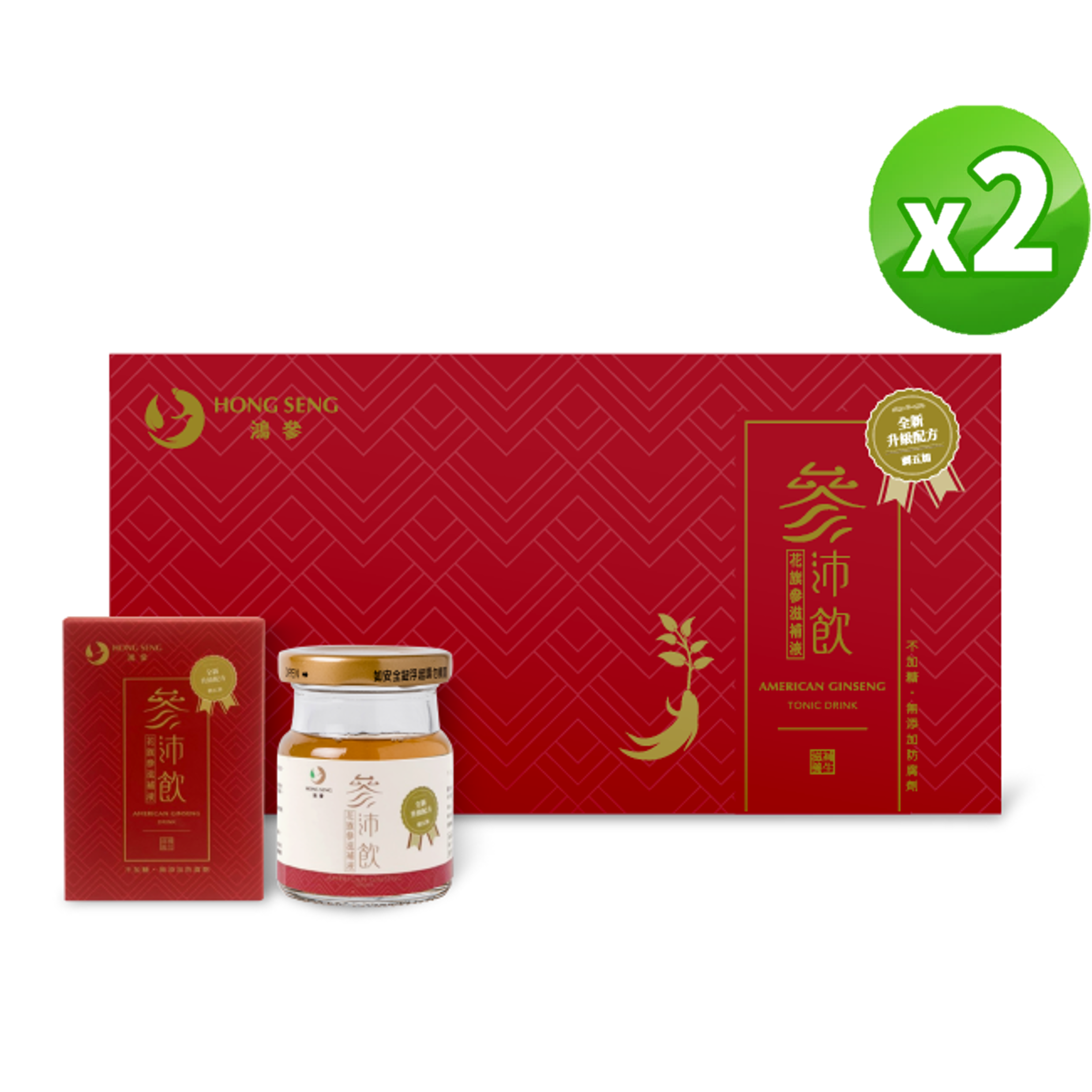 ✨新包裝 雙入8折✨【鴻參】參沛飲花旗參禮盒6瓶/盒x 2盒 (效期: 20250305)