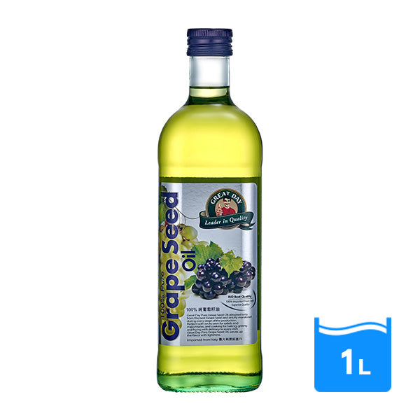 【得意的一天】葡萄籽油1L/瓶⚡義大利原裝進口，具亞麻油酸，油質穩定耐高溫⚡