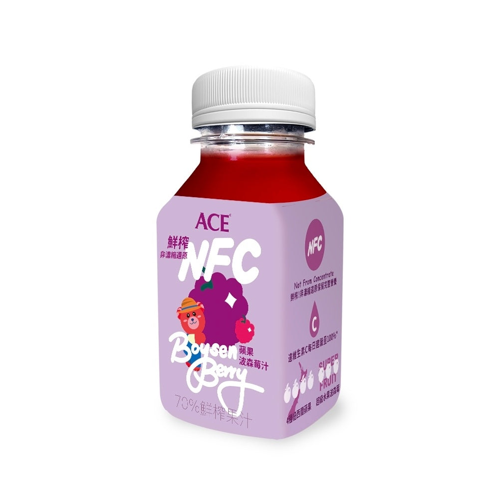 🔥新品上市🔥【ACE】鮮榨NFC Juice 蘋果波森莓汁 200ml/罐 (1罐/12罐/24罐)