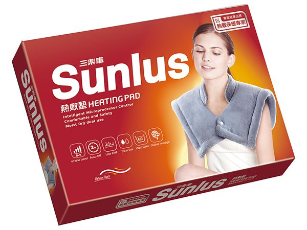 【Sunlus三樂事】頸肩雙用柔毛熱敷墊/SP1213