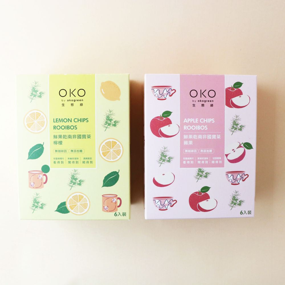 🍎兩入下殺56折🍋【OKO生態綠】鮮果乾南非國寶茶2盒組(檸檬片x1+蘋果片x1)(效期2024/06/26)