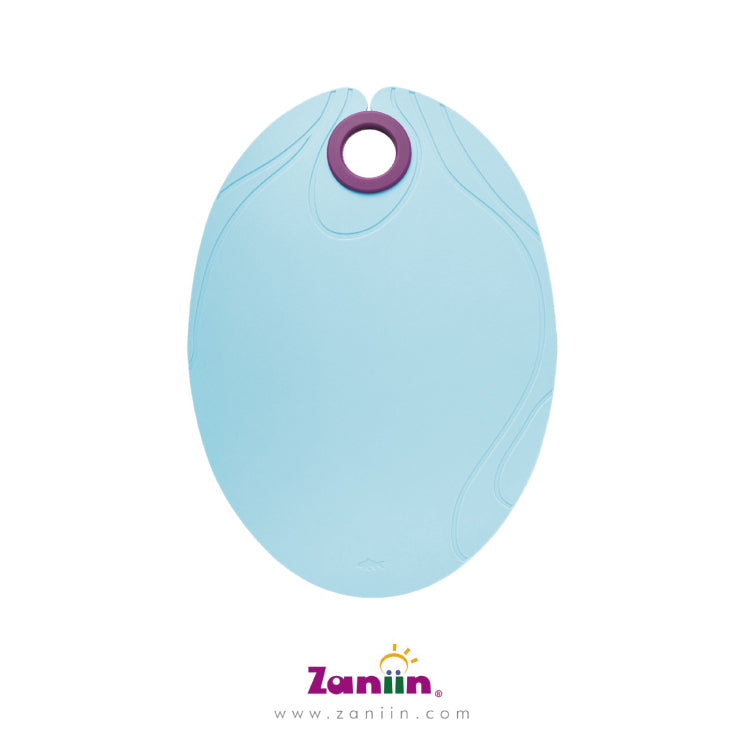 【Zaniin】100%TPU經典橢圓砧板(單片藍色)-含環