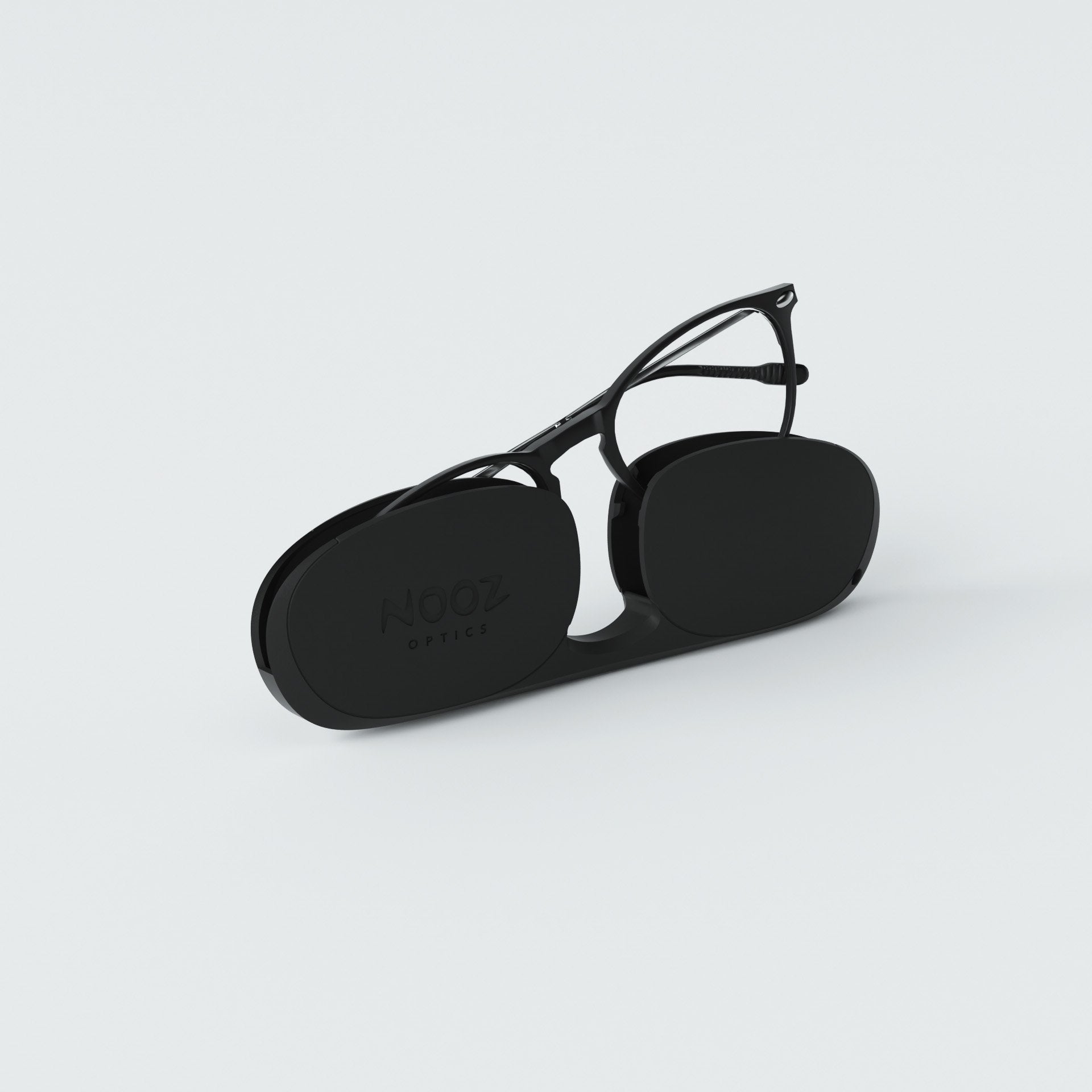 法國NOOZ時尚造型老花眼鏡-鏡腳便攜款(橢圓)-黑