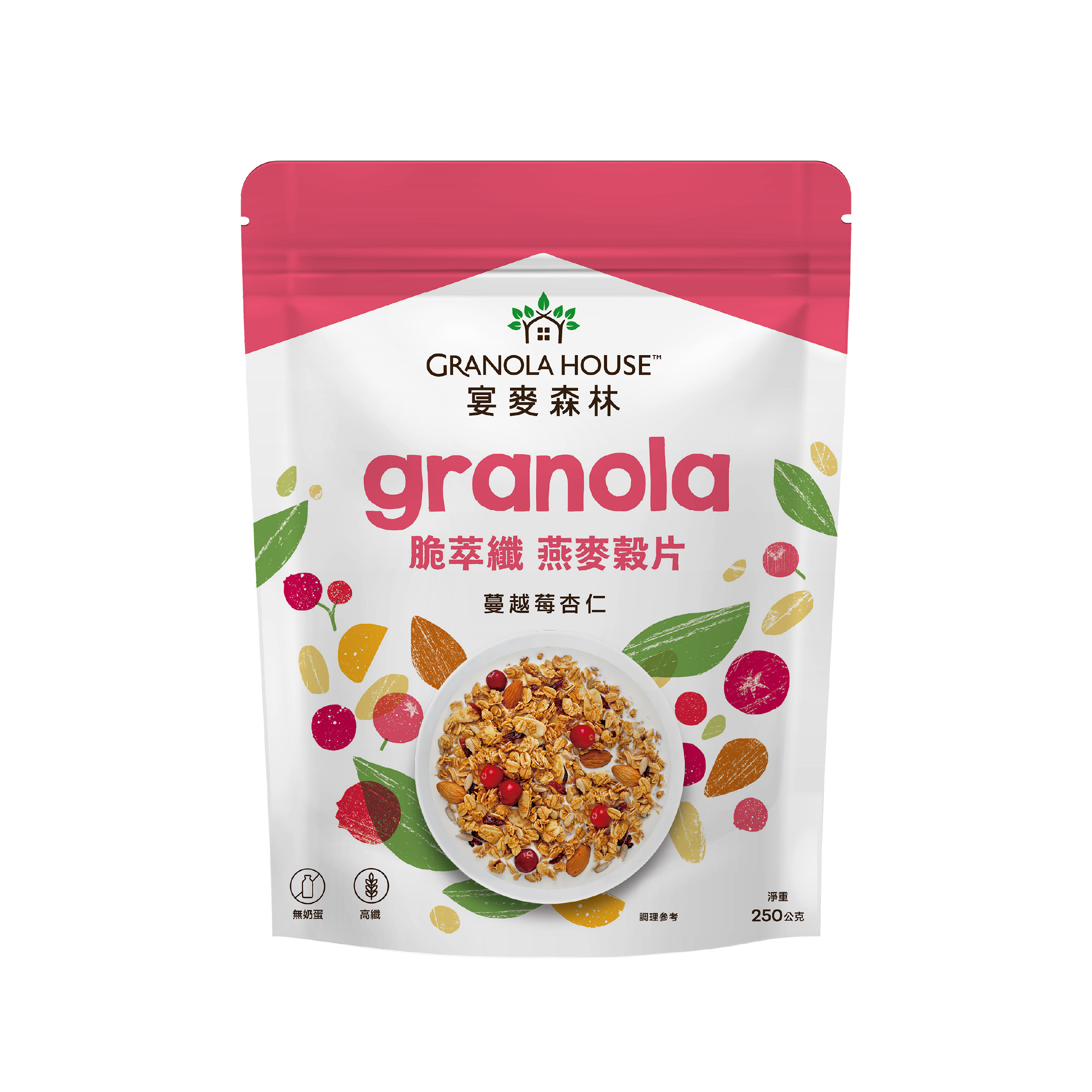 【Granola House】脆萃纖 燕麥穀片-蔓越莓杏仁(250g)