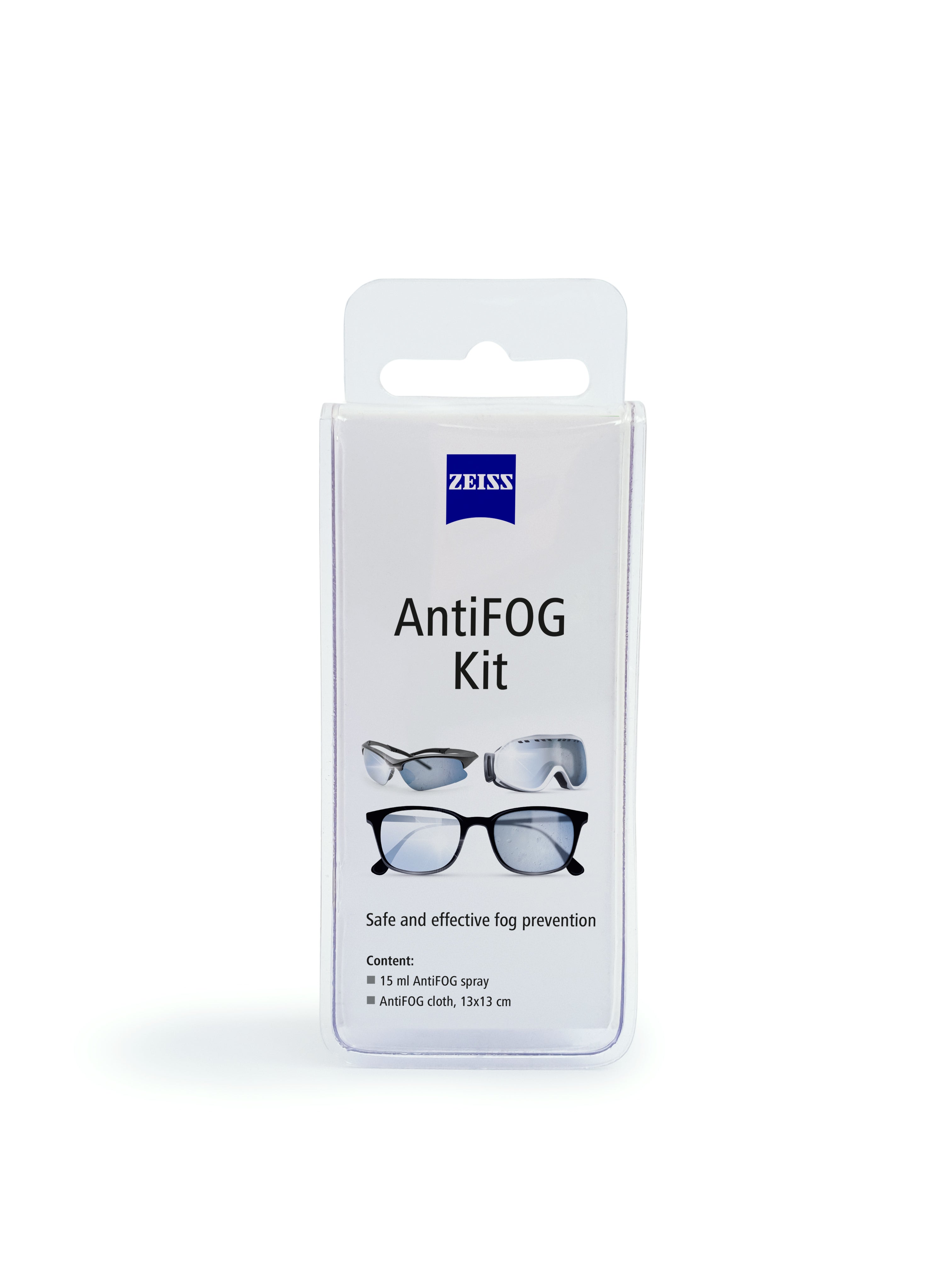 【ZEISS 蔡司】AntiFOG Kit 蔡司專業光學防霧噴霧組 ｜15ml 防霧液＋拭鏡布