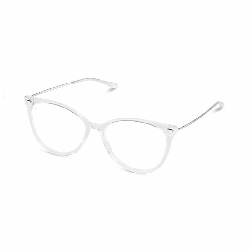 法國NOOZ時尚造型老花眼鏡-鏡腳便攜款(IVY蝴蝶形)-透明（度數：100度/150度/200度/250度/300度）