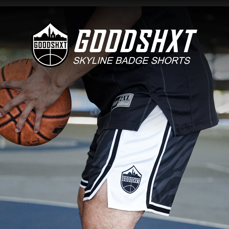 【GOODSHXT】 SKYLINE BADGE SHORTS 虎紋 短版 籃球褲